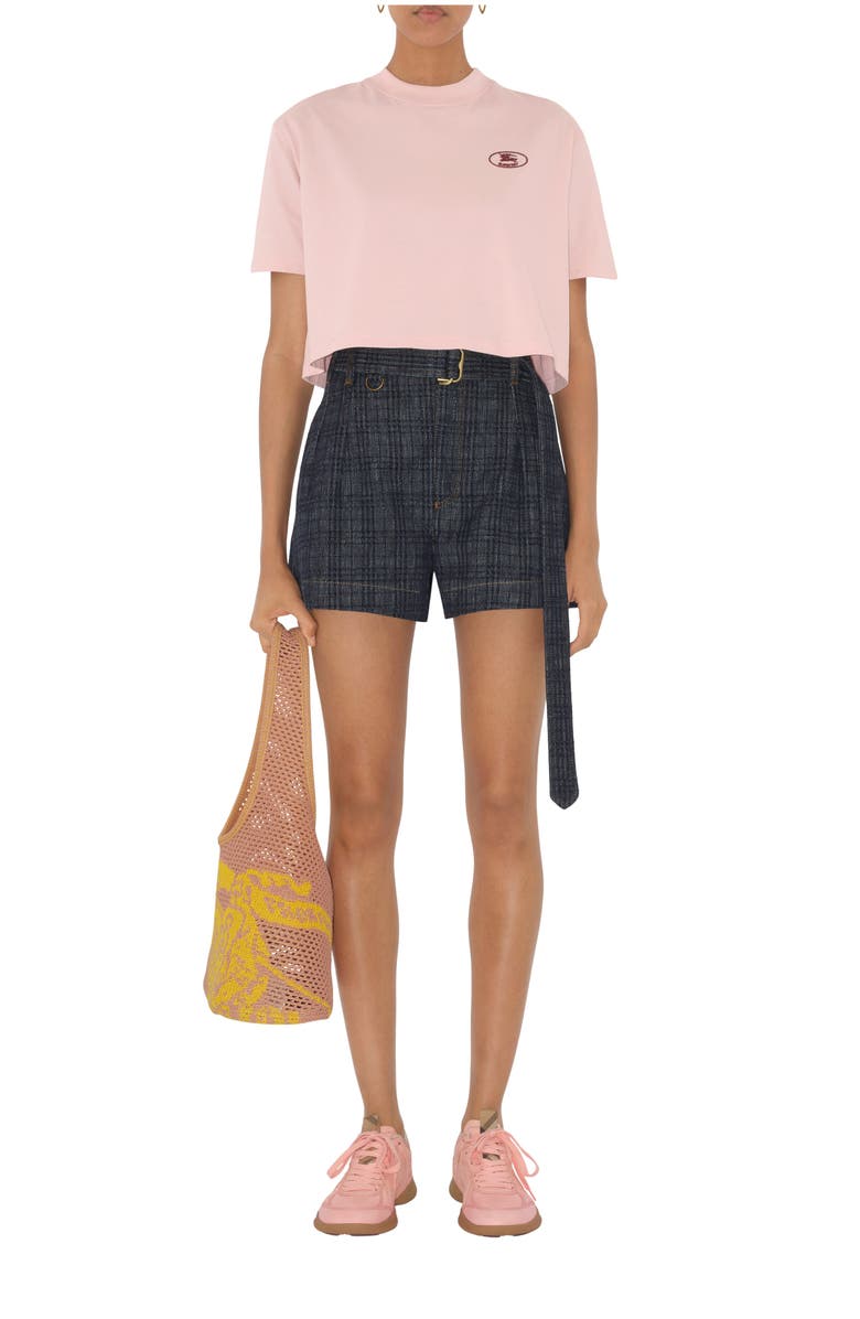 Burberry Cropped Cotton T-shirt, Main, color, Bouquet