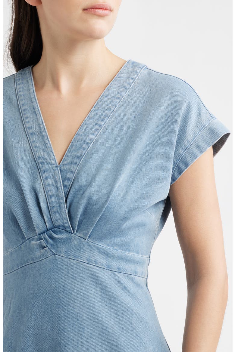 Denim Minidress, Alternate, color, LIGHT INDIGO