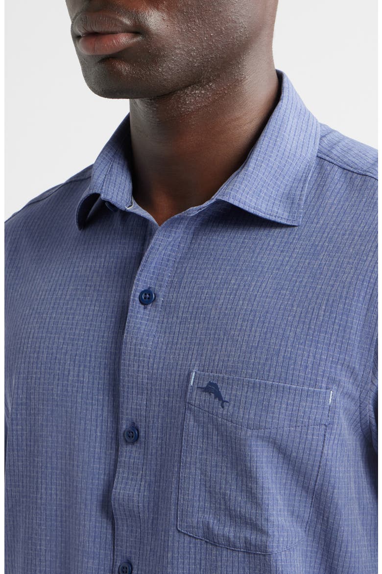 Bahama Coast Venice Vines IslandZone® Short Sleeve Button-Up Shirt, Alternate, color, DARK BLUESTONE