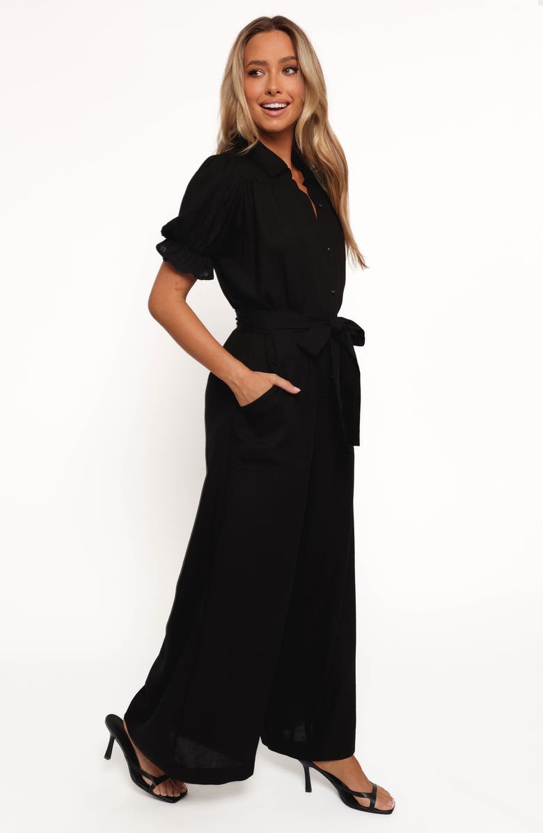 Petal & Pup Minnie Short Sleeve Stretch Cotton Jumpsuit, Alternate, color, 