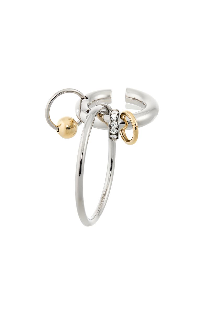Justine Clenquet Clark Drop Hoop Ear Cuff, Main, color, Gold N Palladium