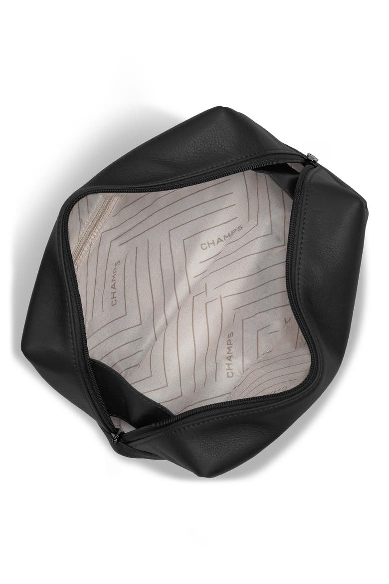 Onyx Leather Dopp Kit, Alternate, color, BLACK