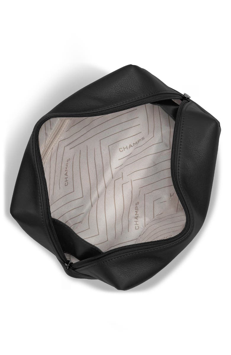 CHAMPS Onyx Leather Dopp Kit, Alternate, color, Black