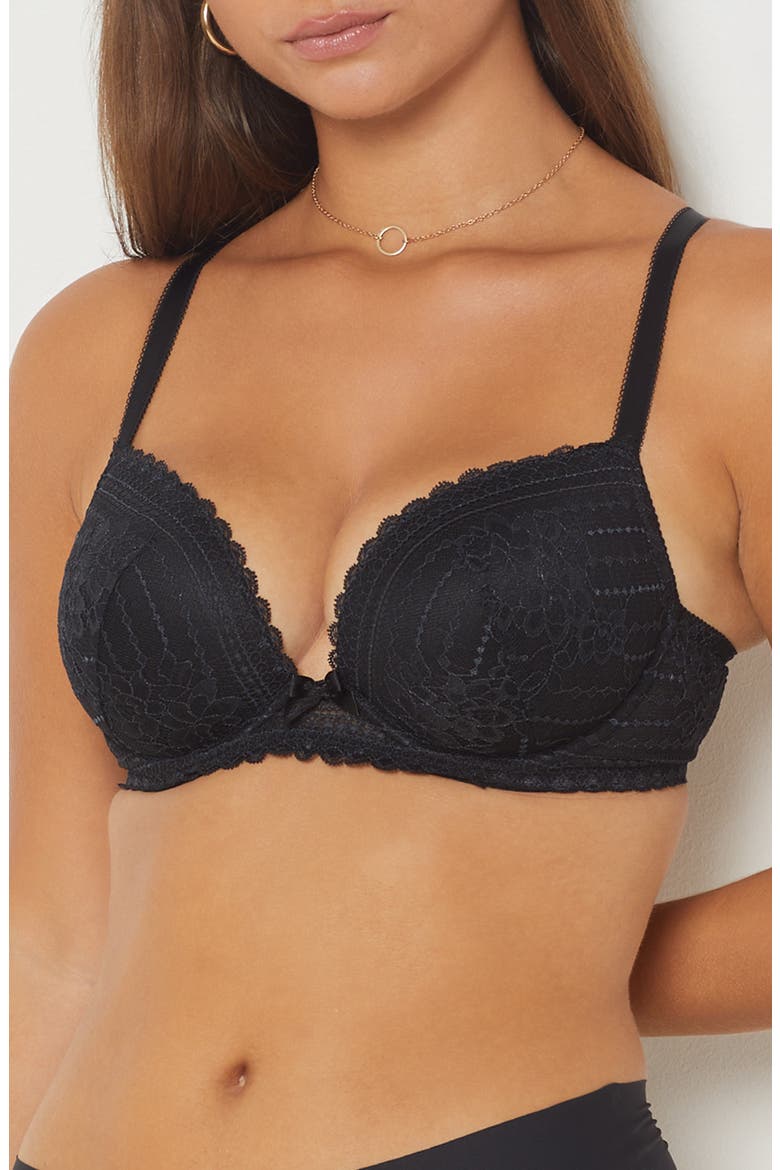 Panama Underwire Contour Bra, Main, color, BLACK