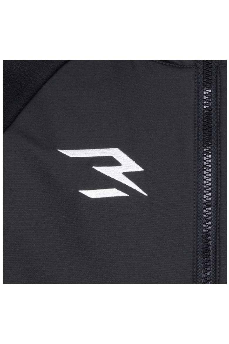 Kids' Mixed Media Fleece Zip Hoodie, Alternate, color, BLACK
