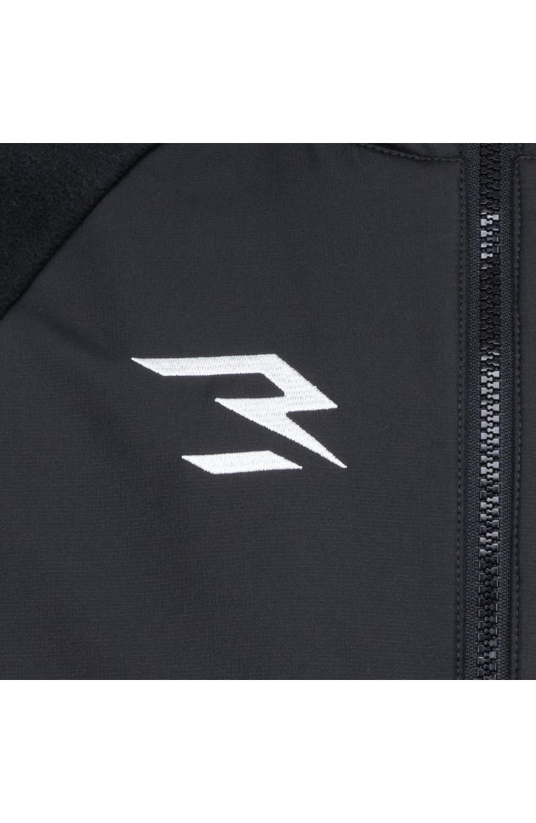 3 Brand Kids' Mixed Media Fleece Zip Hoodie, Alternate, color, Black