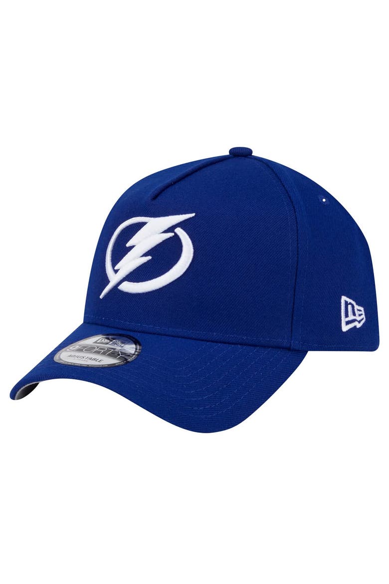 Men's New Era  Blue Tampa Bay Lightning Core A-Frame 9FORTY Adjustable Hat, Main, color, Blue