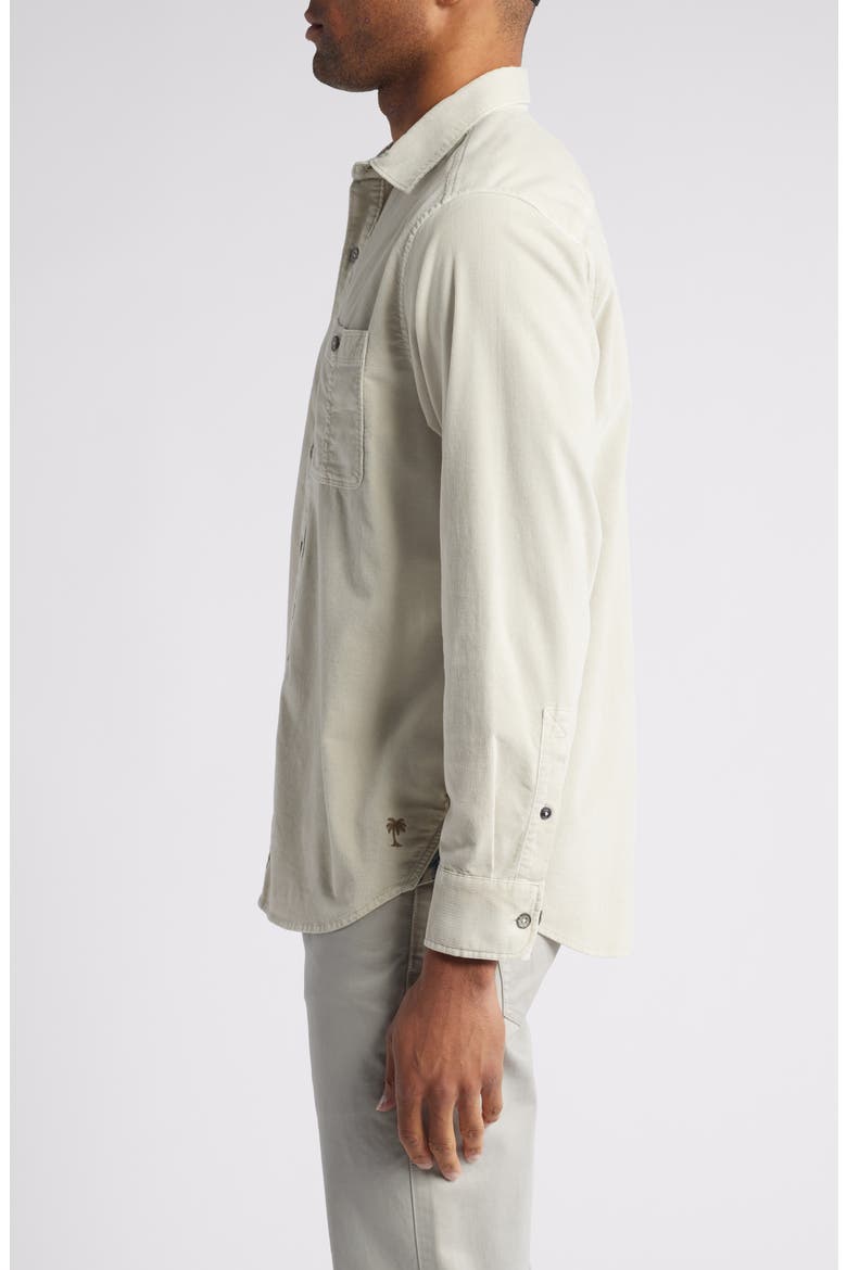 Coastline Sun Fade Stretch Cotton Corduroy Button-Up Shirt, Alternate, color, WARM MIST