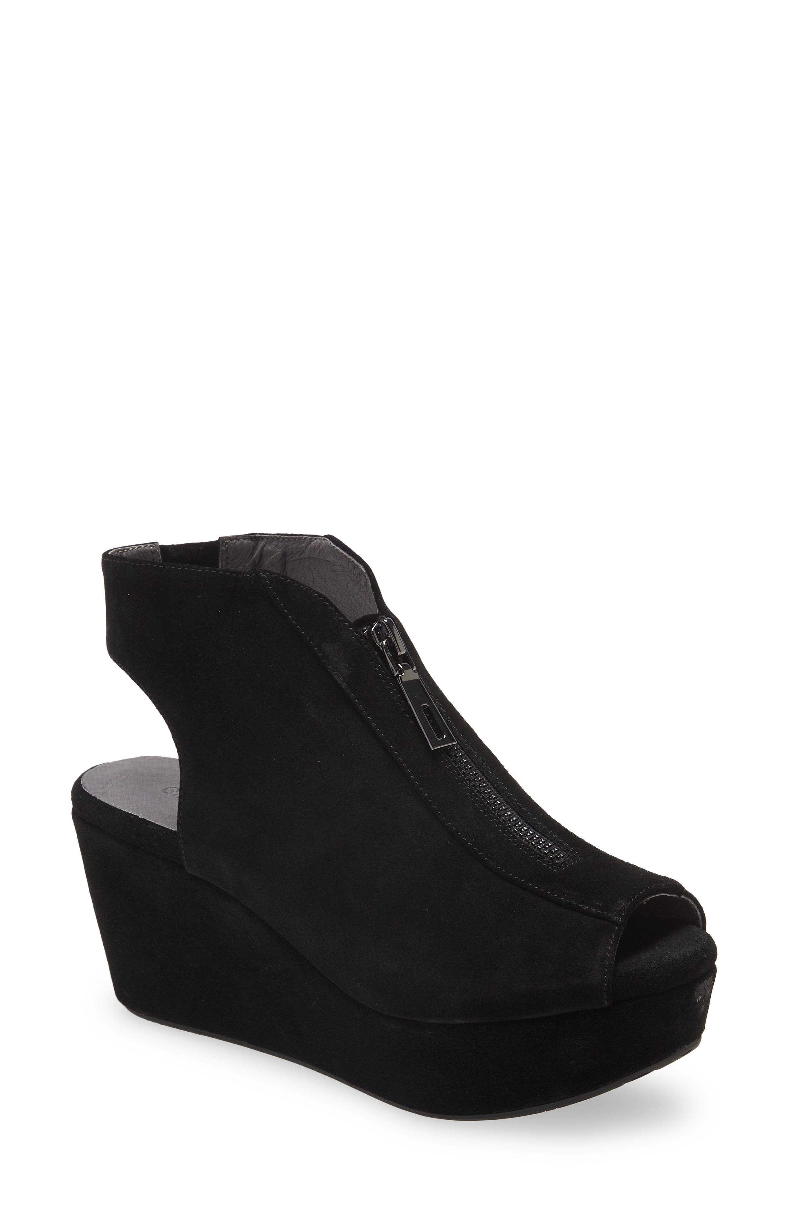 Chocolat Blu Front Zip Platform Wedge, Main, color, 