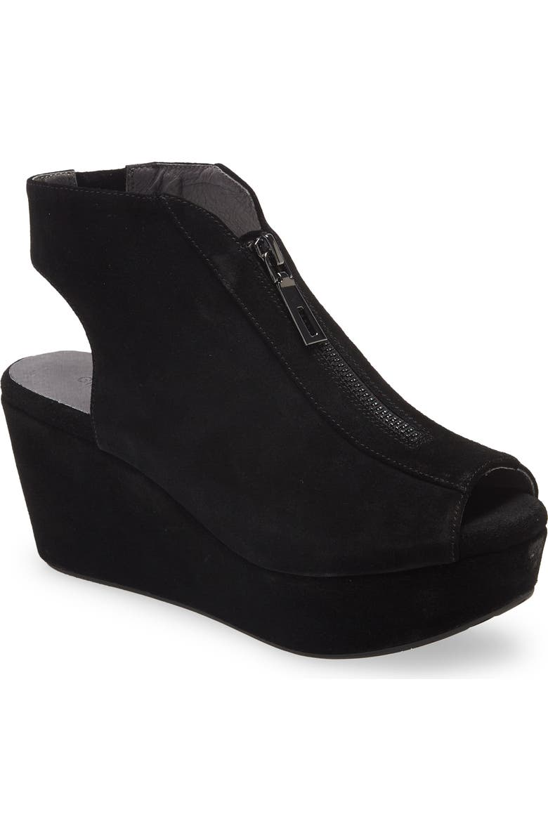 Chocolat Blu Front Zip Platform Wedge, Main, color,