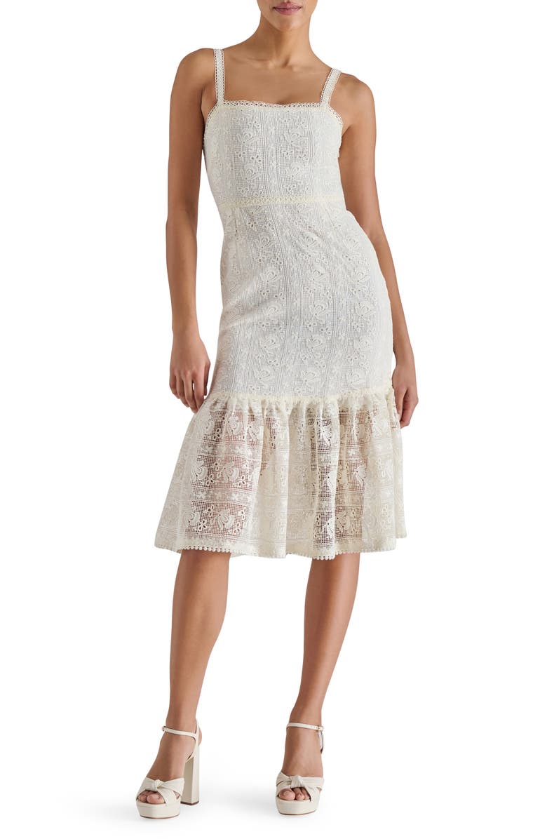 Steve Madden Hartley Lace Dress, Main, color, Marshmallow
