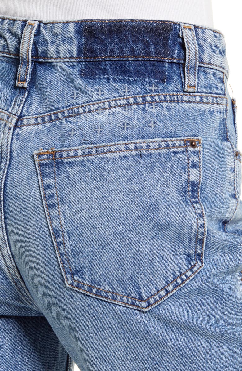 Ksubi Brooklyn Distressed Patchwork Straight Leg Nonstretch Jeans, Alternate, color, 