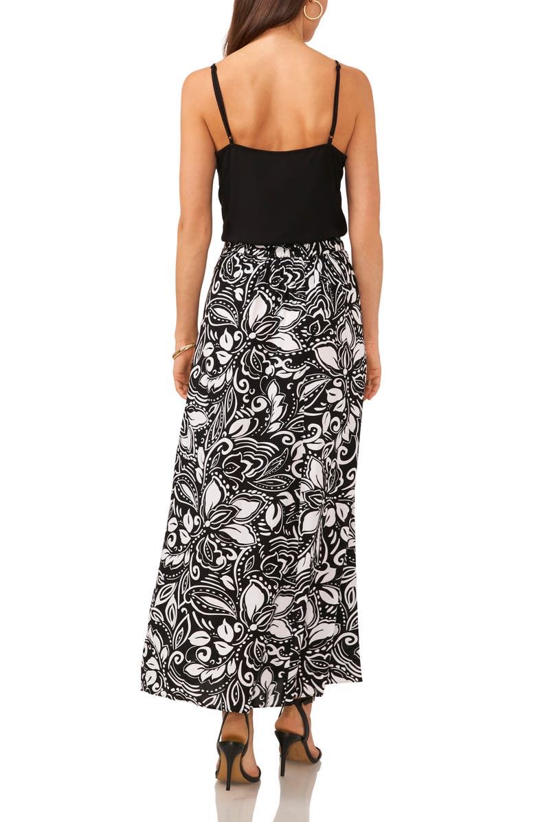 Vince Camuto Floral Print A-Line Skirt, Alternate, color,