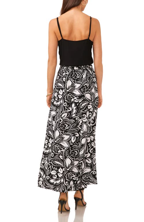 Vince Camuto Floral Print A-line Skirt