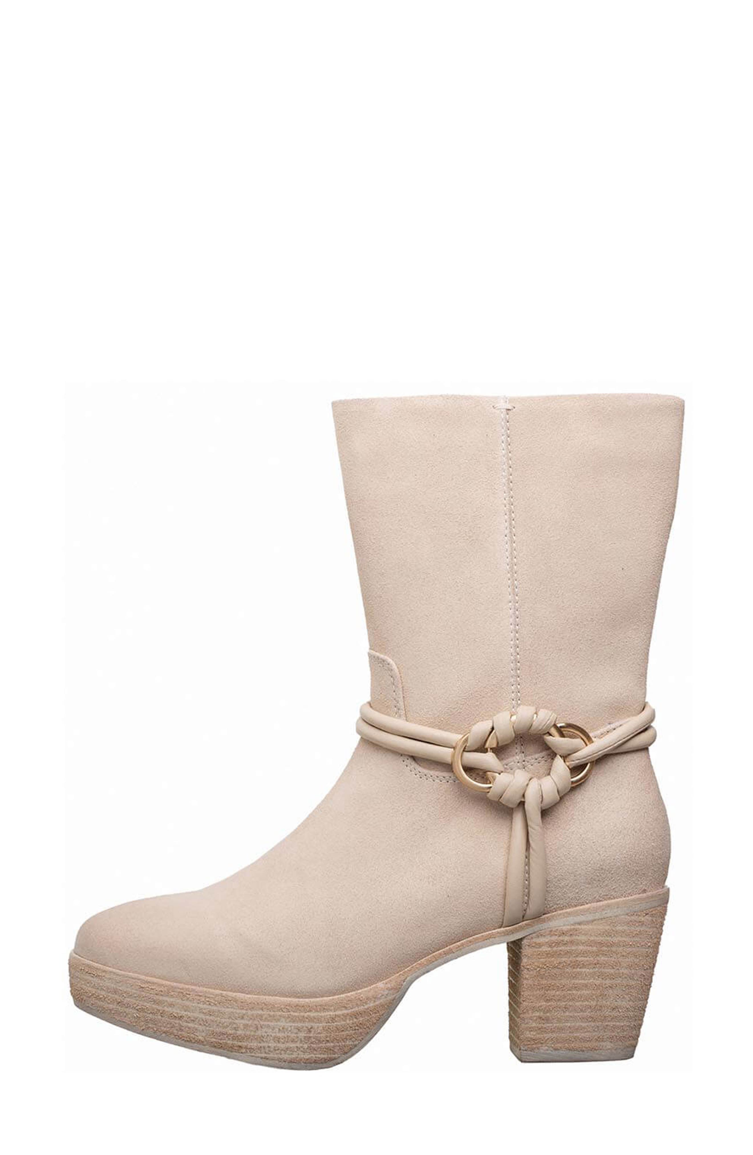 Eden Block Heel Platform Boot, Alternate, color, CREAM
