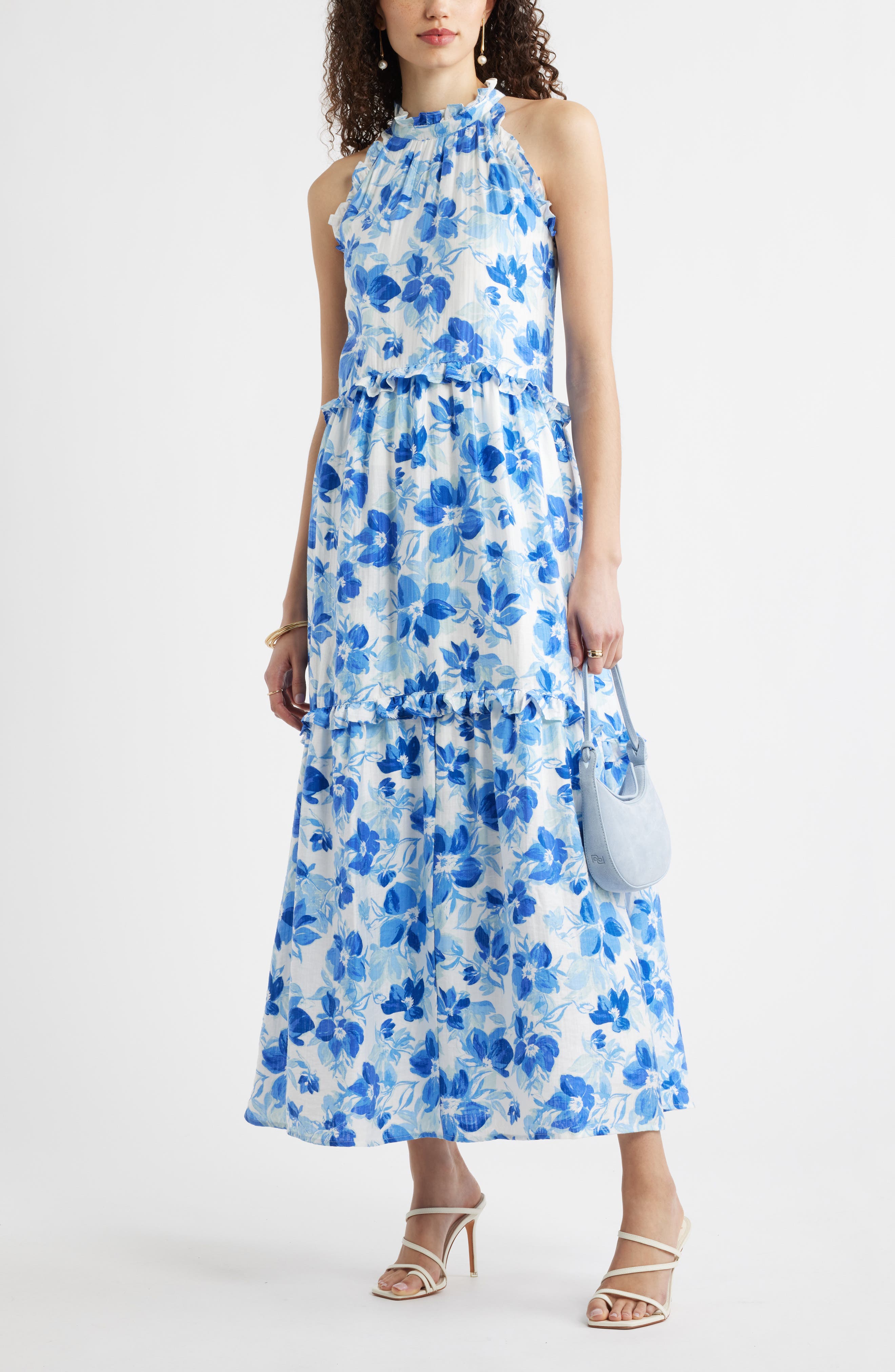 Ruffle Trim Sleeveless Maxi Dress - image 2