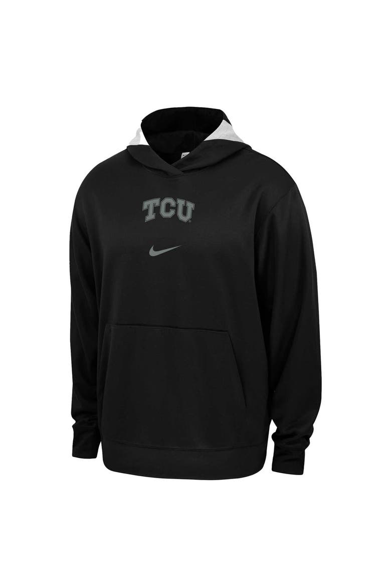 Men's Nike Black TCU Horned Frogs Basketball Spotlight Performance Pullover Hoodie, Alternate, color, Black