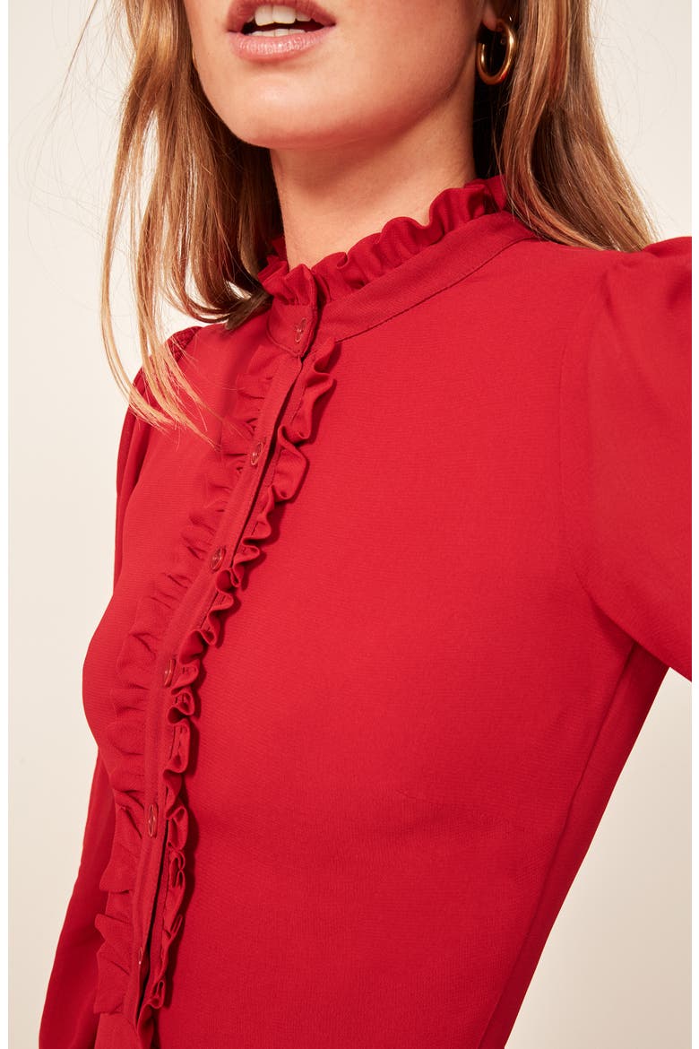 Mathilda Minidress, Alternate, color, CHERRY