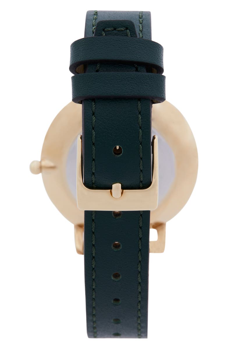 Rebecca Minkoff Major Leather Strap Watch, 35mm, Alternate, color, 