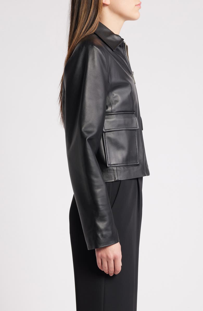 RUE SOPHIE Pri Crop Leather Jacket, Alternate, color, 