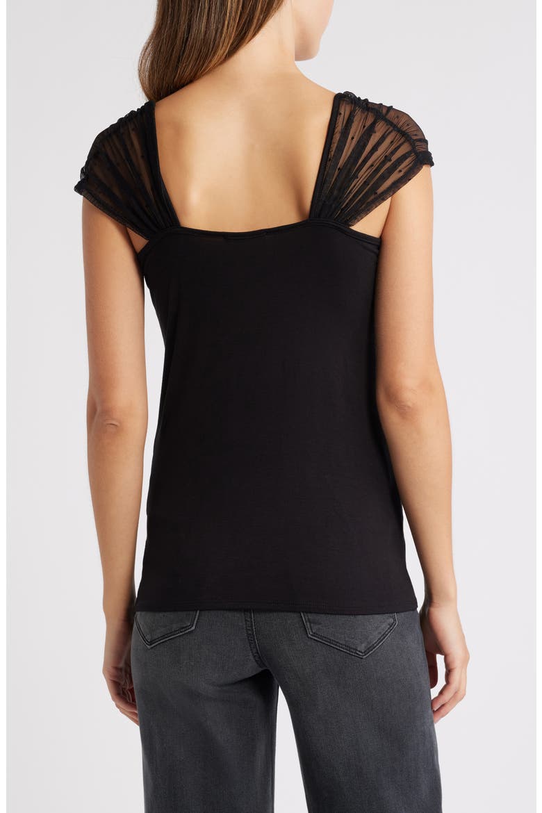 Mesh Dot Top, Alternate, color, BLACK