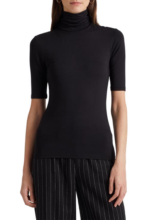 Jersey Turtleneck Top