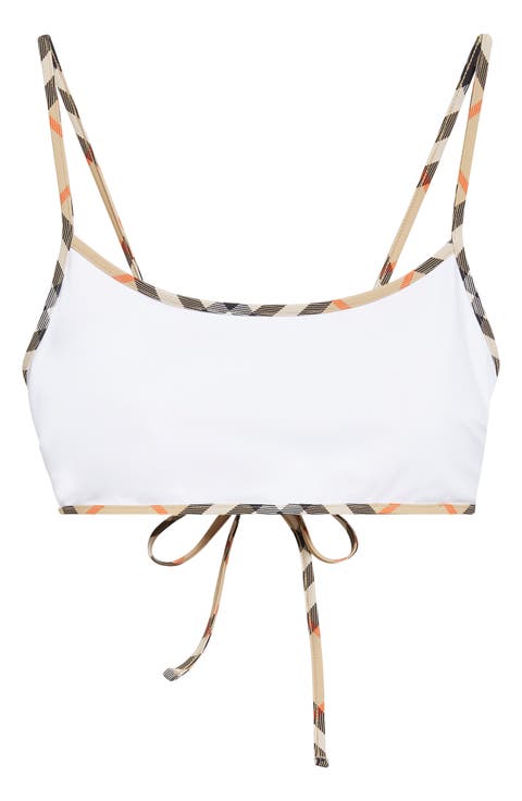 Starla Check Trim Bikini Top