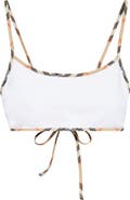Burberry Starla Check Trim Bikini Top