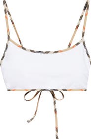 Burberry Starla Check Trim Bikini Top