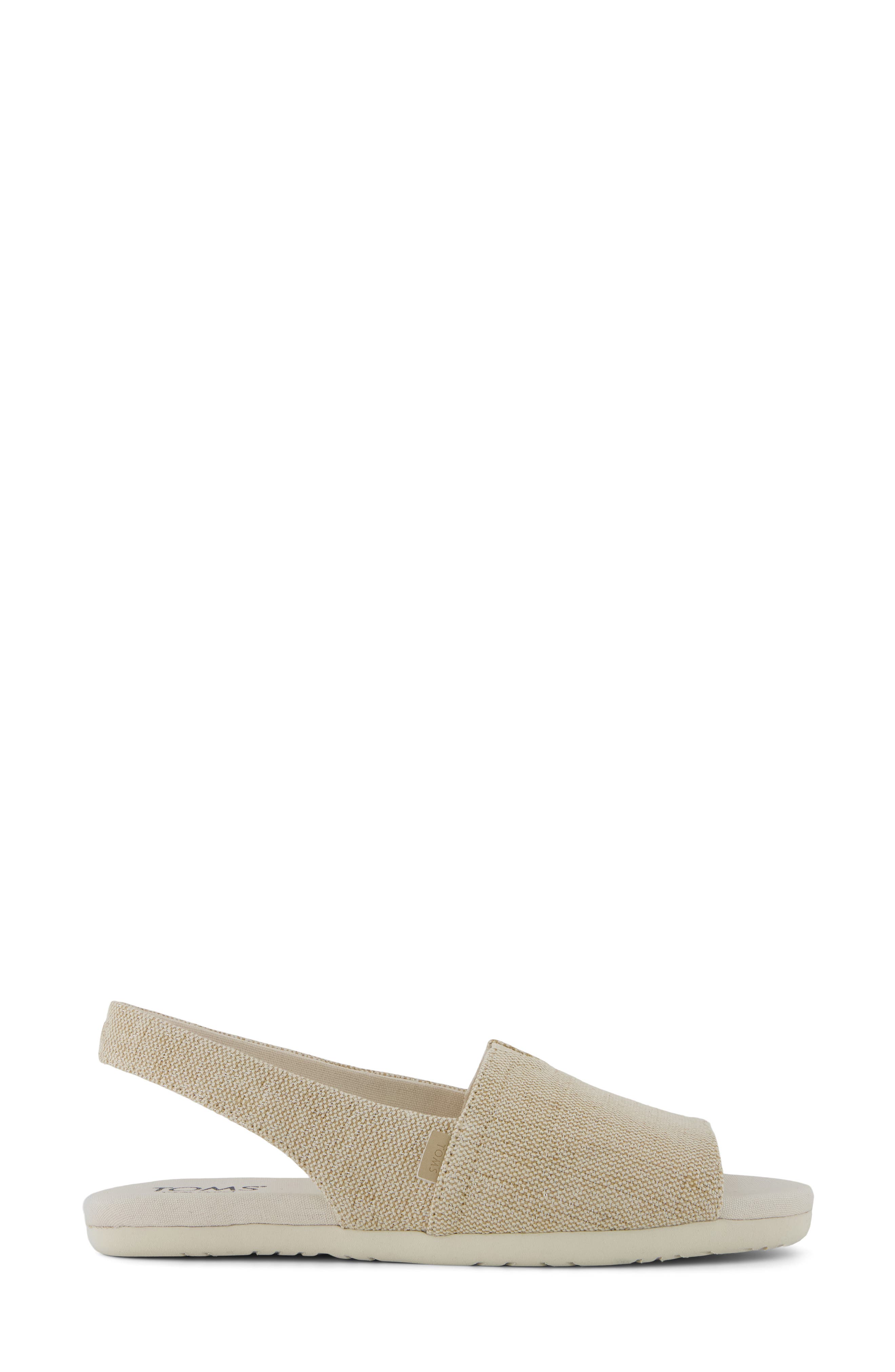 Alpargata Slingback Sandal, Alternate, color, GOLD