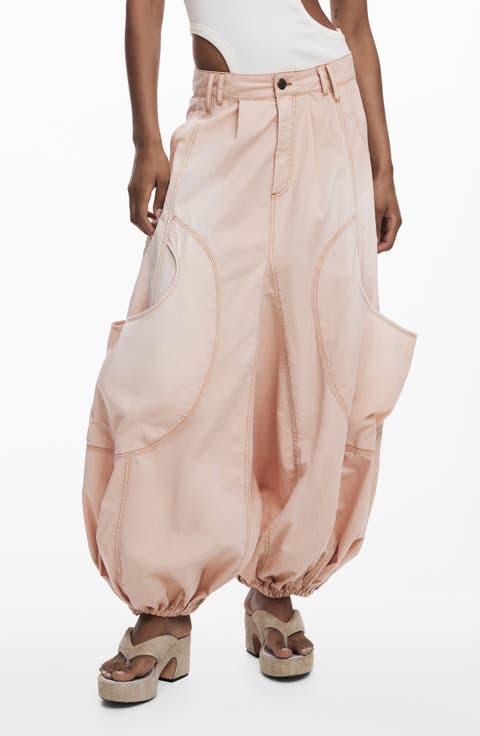 Cotton Cargo Pocket Harem Pants