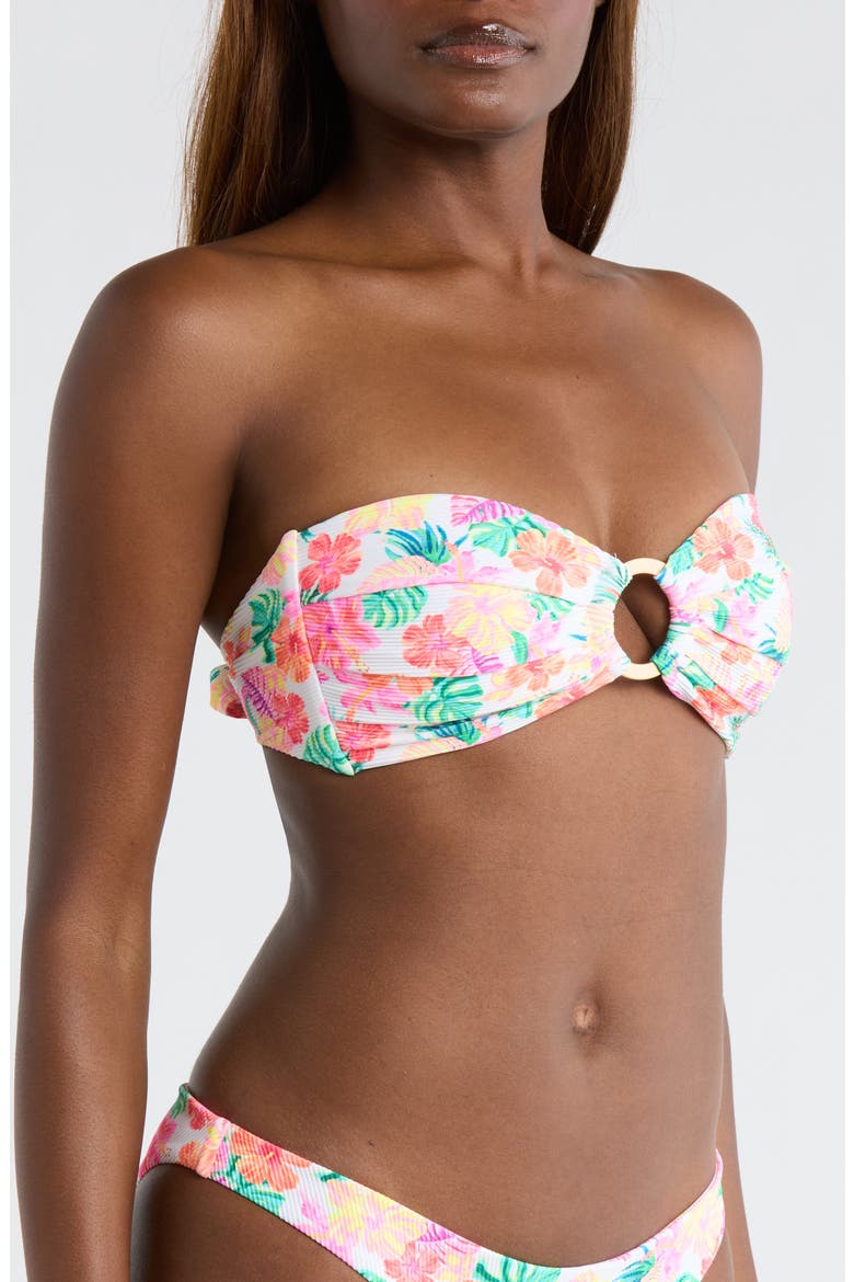 Strapless O-Ring Bikini Top, Alternate, color, ISLAND ESCAPE