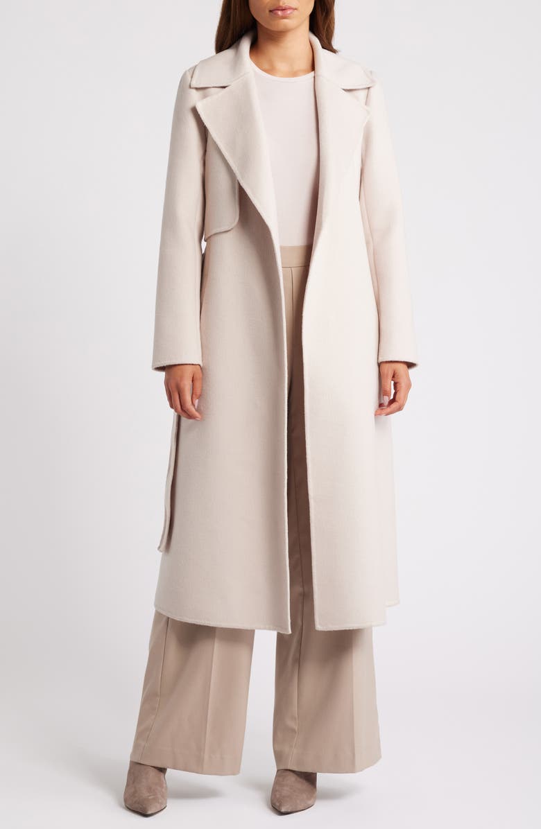 BCBGMAXAZRIA Belted Trench Coat, Alternate, color, Oyster