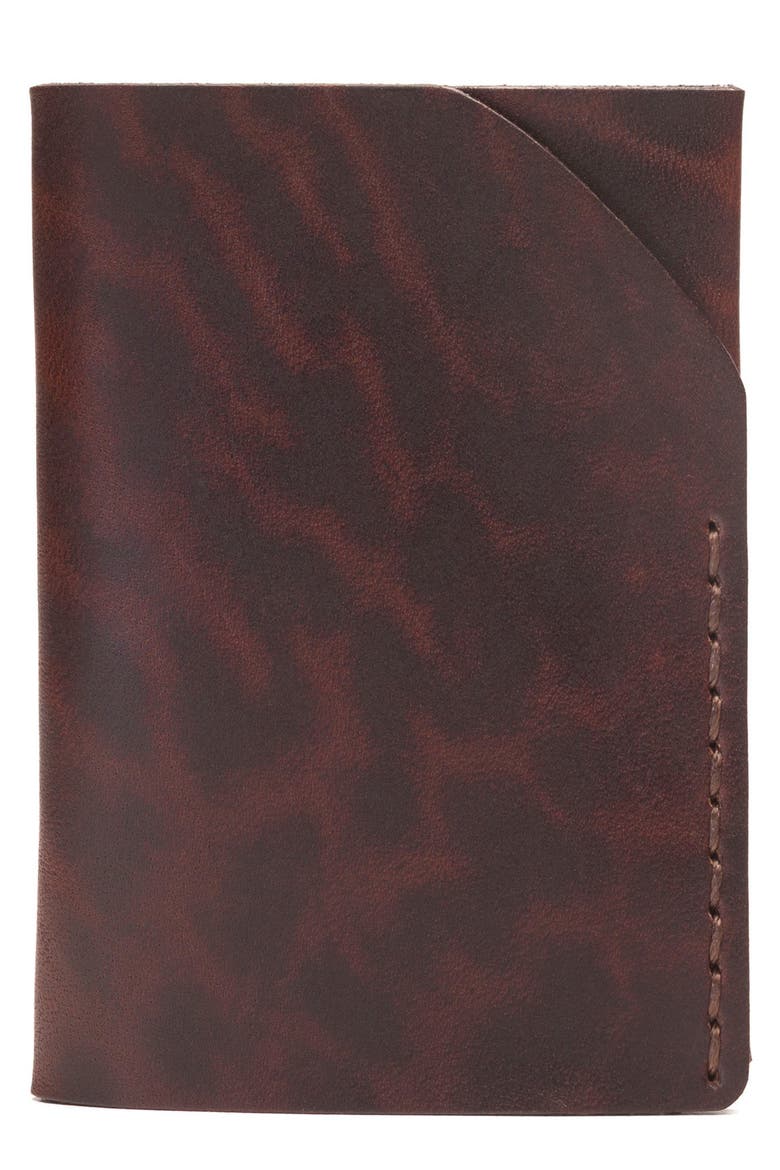 No. 2 Leather Card Case, Main, color, MALBEC