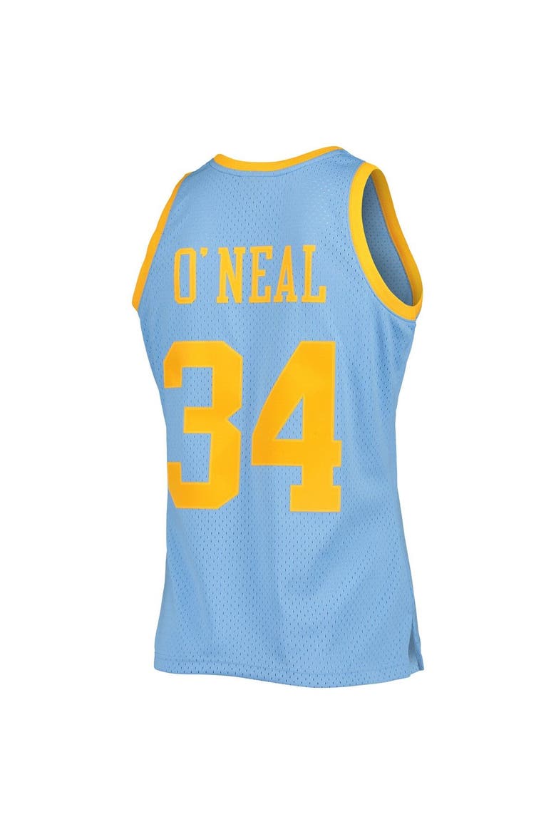 Men's Mitchell & Ness Shaquille O'Neal Powder Blue Los Angeles Lakers 2001/02 Hardwood Classics Swingman Jersey, Alternate, color, Powder Blue