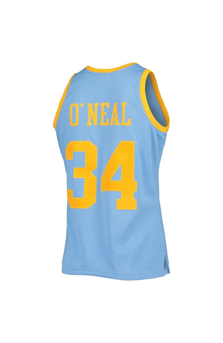 Mitchell & Ness Men's Mitchell & Ness Shaquille O'Neal Powder Blue Los Angeles Lakers 2001/02 Hardwood Classics Swingman Jersey, Alternate, color, 