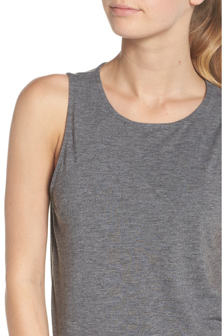 Twist Back Tank Top, Alternate, color, GREY DARK HEATHER