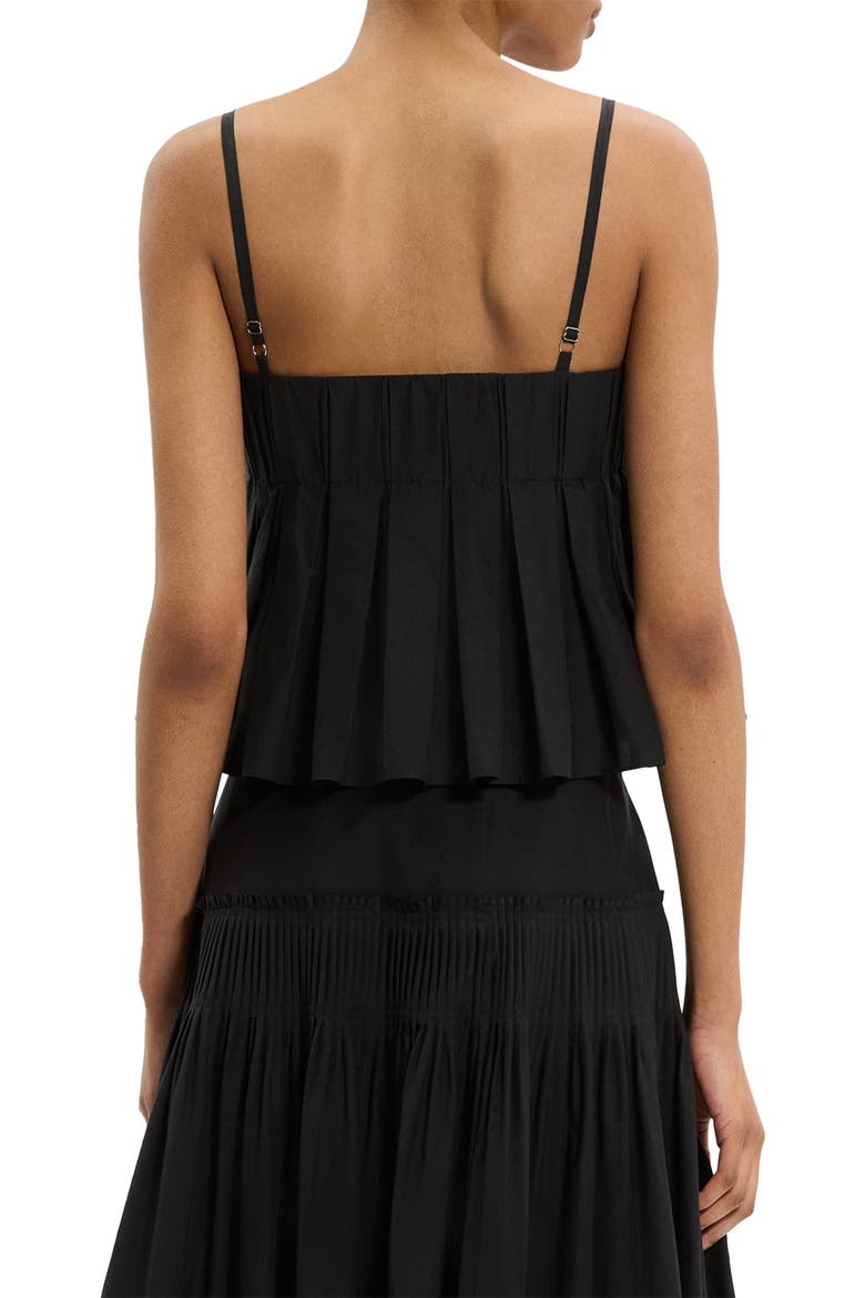 Box Pleat Babydoll Camisole, Alternate, color, BLACK