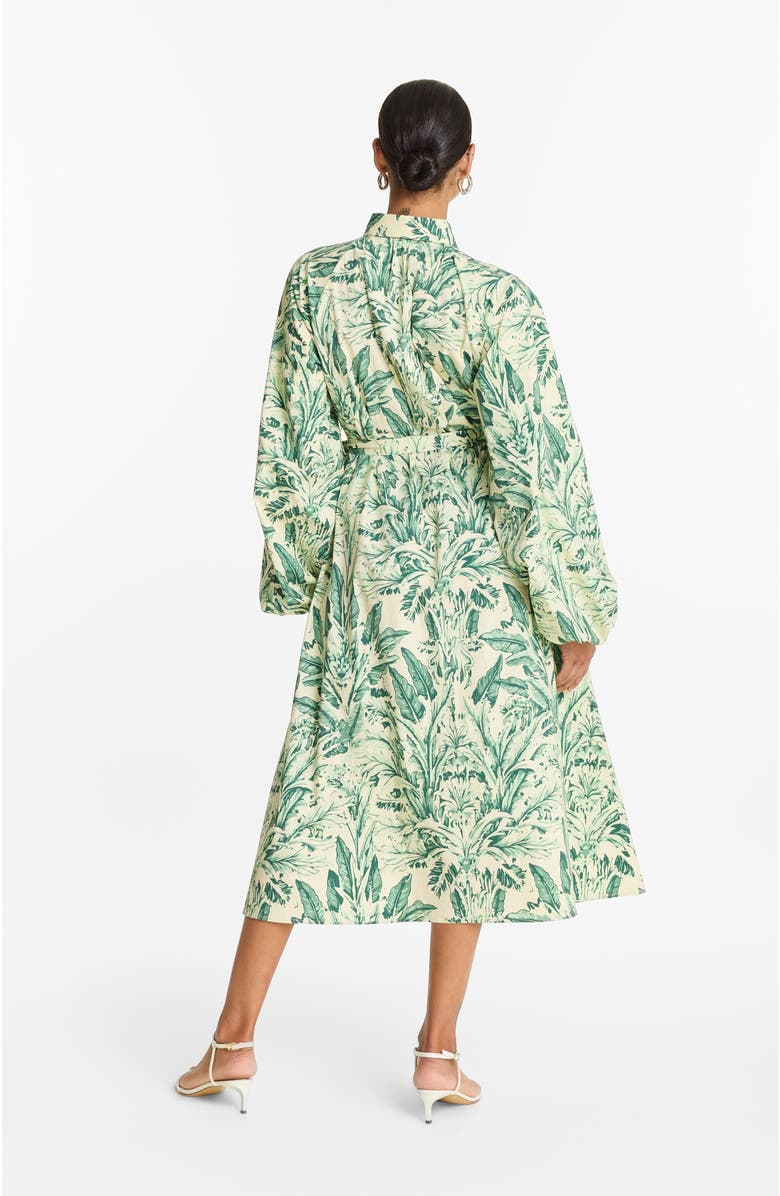 DIARRABLU Printed Cotton Poplin Naja Midi Dress Toile Olive, Alternate, color, Toile Olive