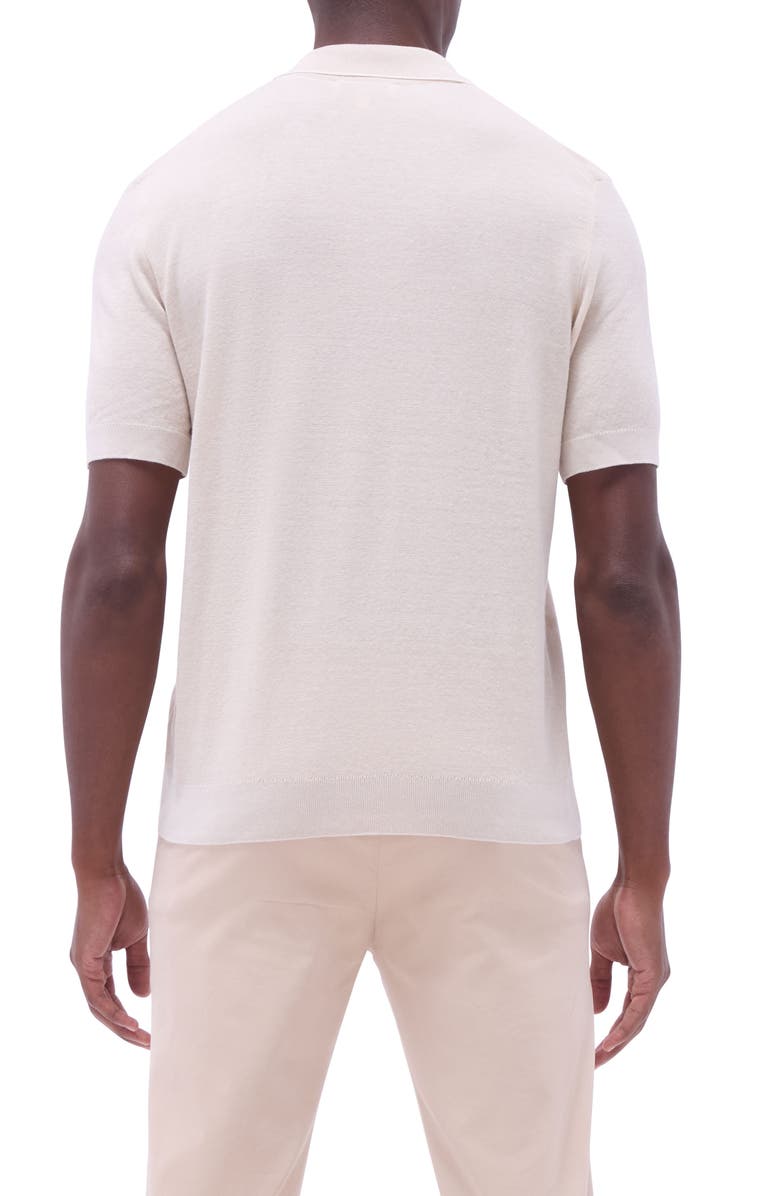 Bugatchi Johnny Collar Cotton 
Silk Polo Sweater, Alternate, color, 