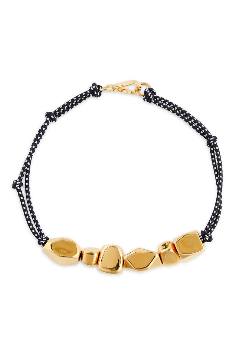Stone Cord Necklace, Main, color, BLUE GOLD