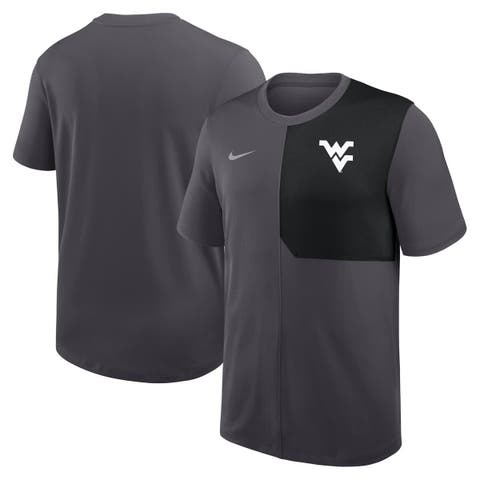 Men's Nike Anthracite West Virginia Mountaineers 2025 Sideline UV Performance Coach T-Shirt