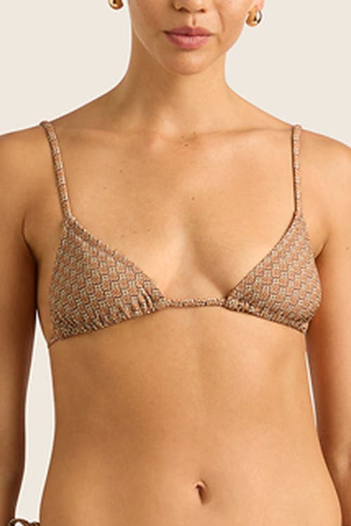 Hope And May Tilla String Triangle Bikini Print Top