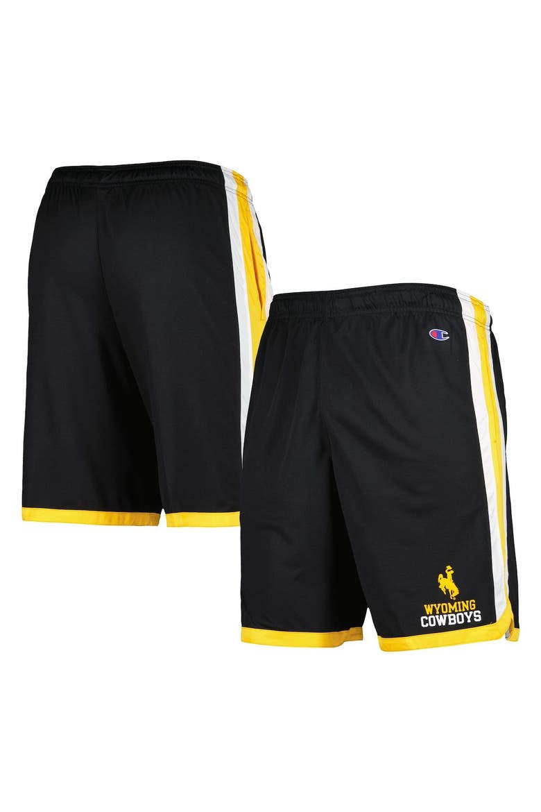 Men's Champion Black Wyoming Cowboys Basketball Shorts, Main, color, Black