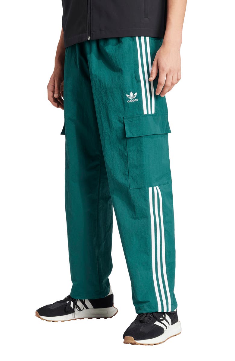 adidas Adicolor Classics Lifestyle 3-Stripe Cargo Pants, Main, color, Collegiate Green