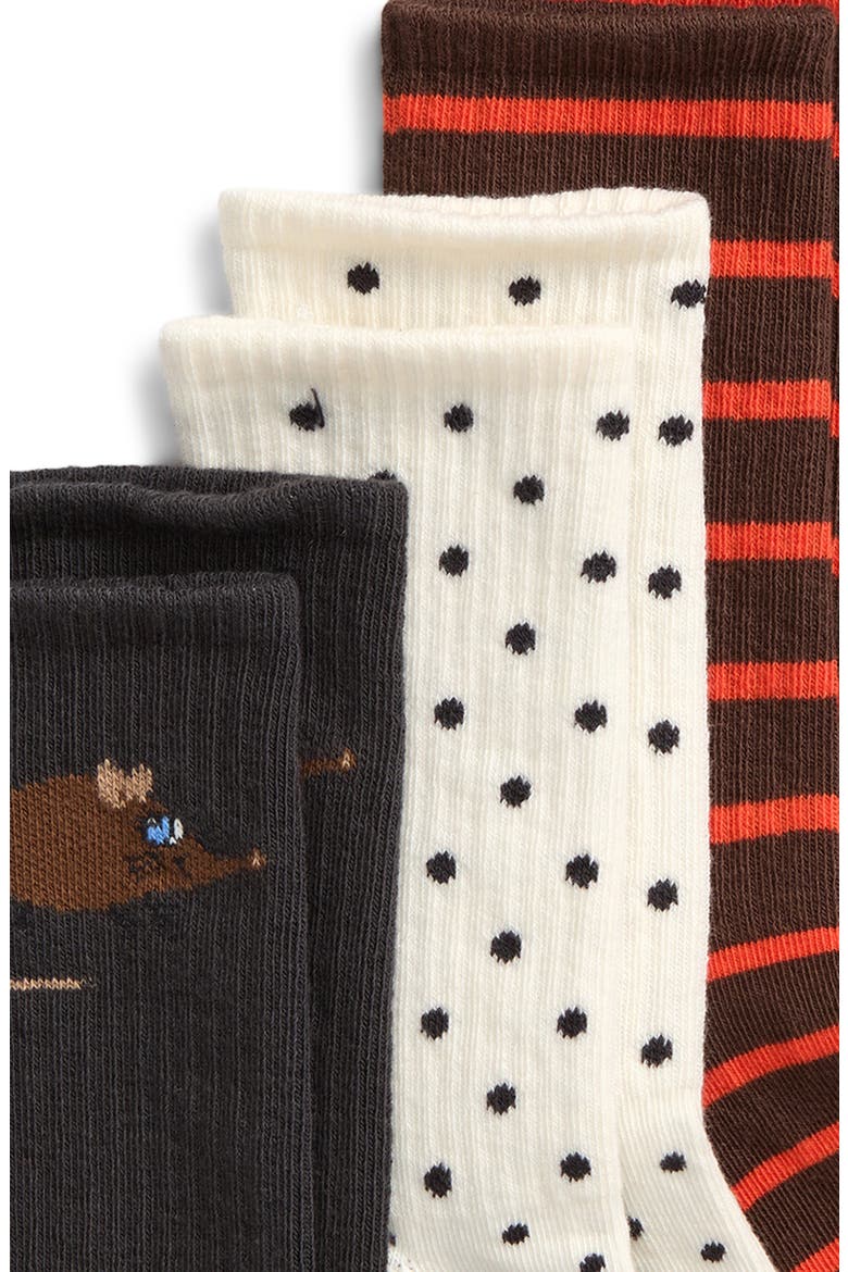 Kids' 3-Pack Assorted Crew Socks, Alternate, color, MULTI