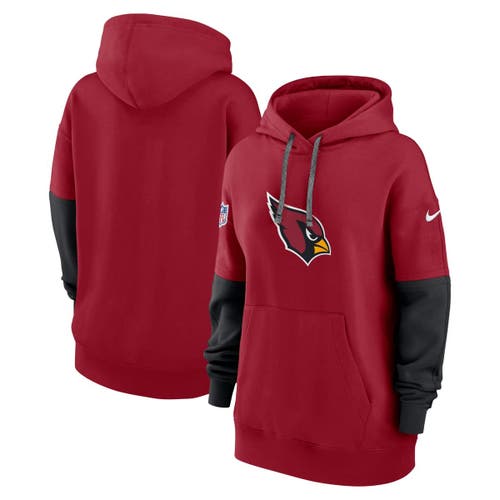 Nike Cardinal Arizona Cardinals 2024 Sideline Essential Fleece Pullover Hoodie In Red