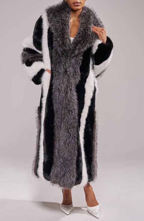Moonstone Faux Fur Coat