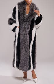 AZALEA WANG Moonstone Faux Fur Coat