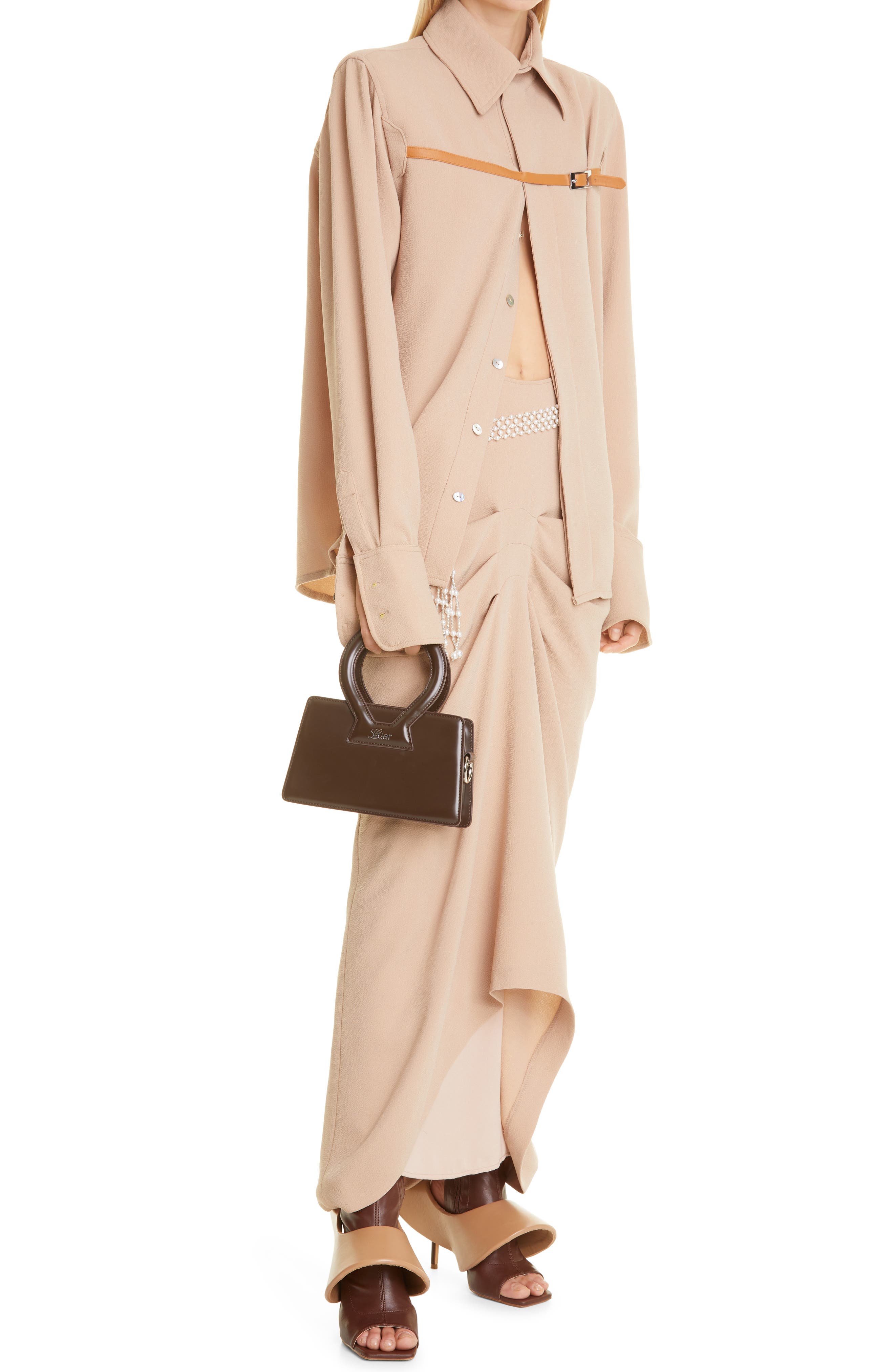 Luar Mini Ana Leather Top Handle Bag, Alternate, color, 